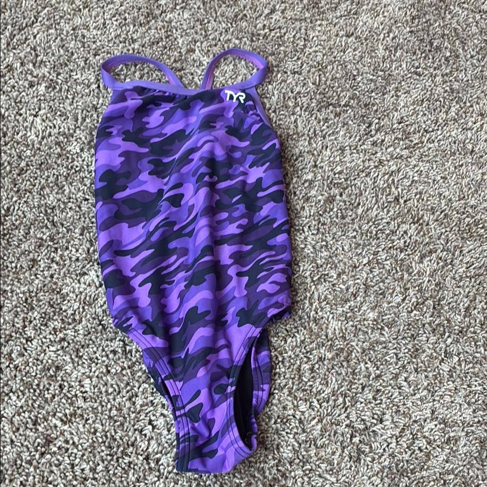 TYR Purple Camo Swimsuit Top